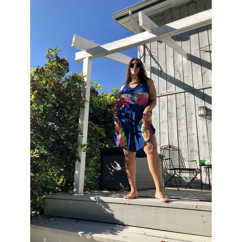 The Paradise City Tie Dye Beach Summer Loose Dress - Picture 6 of 8